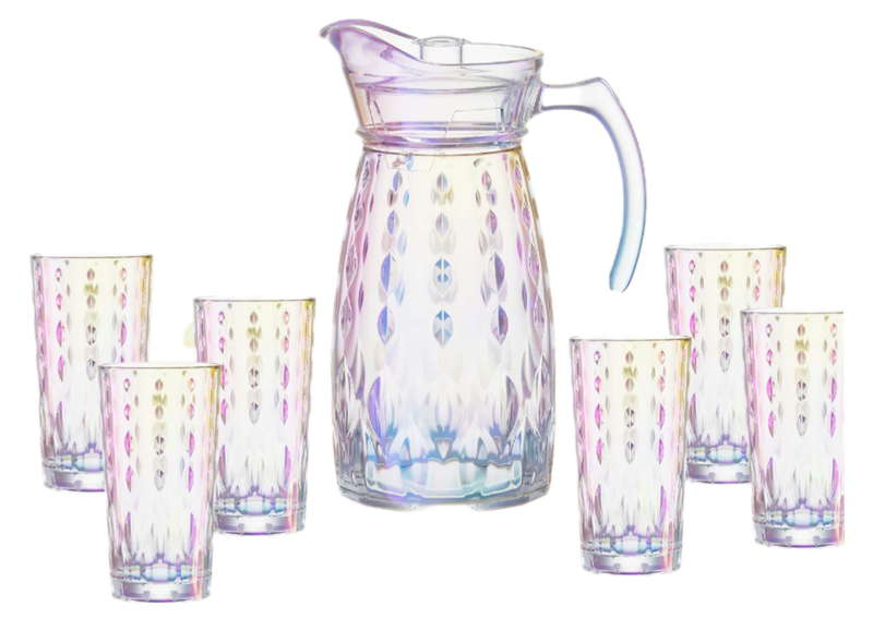 Royal Homeware 6pc Glass and 1.8 L Jug Set - Genoa