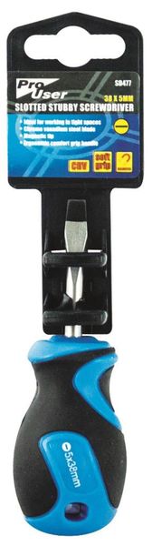 Pro User 38 x 5mm Slotted Stubby Screwdriver