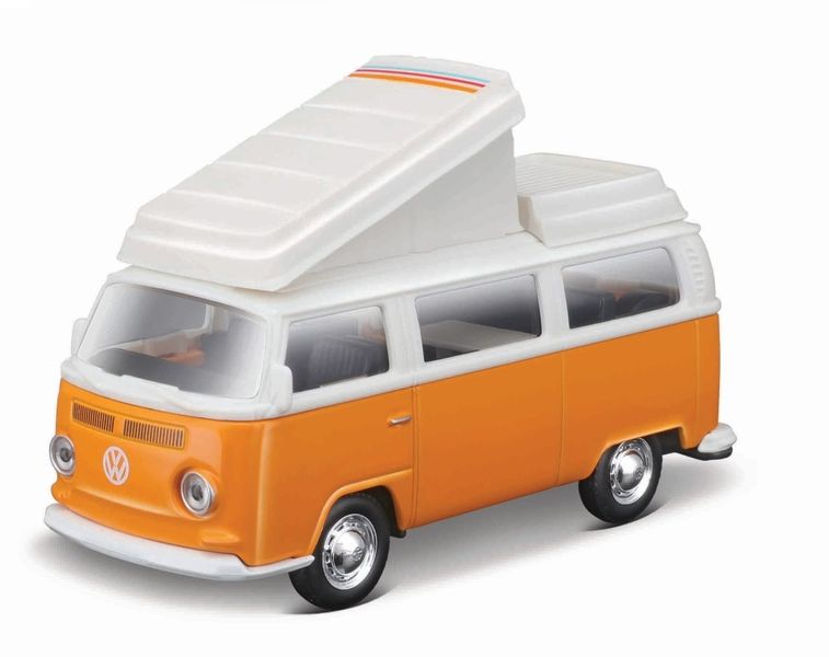 Maisto 4.5"/11cm Volkswagen Type 2 Camper - Orange/White