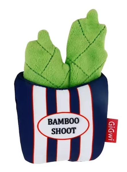 GiGwi Bamboo Shoot Cat Scratch Interactive Chewing Toy Squeak Pocket Catnip