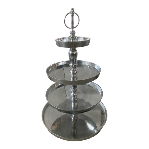 Cake Stand 4 Tier Round Aluminium - 95cm