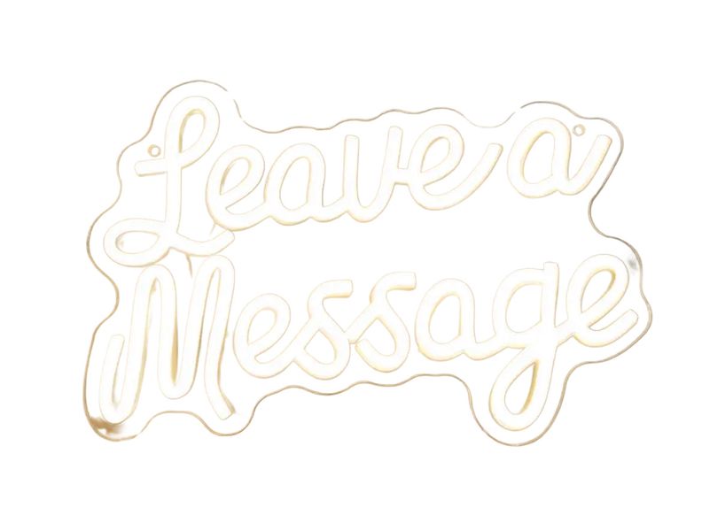 Leave a Message Neon LED Signs Wall Decor, Wedding Audio Guestbook Party