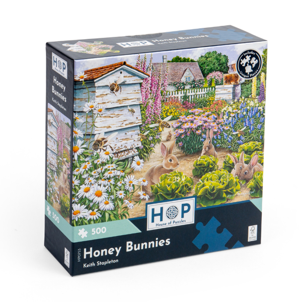 House of Puzzles - Honey Bunnies - 500 Piece Jigsaw Puzzle