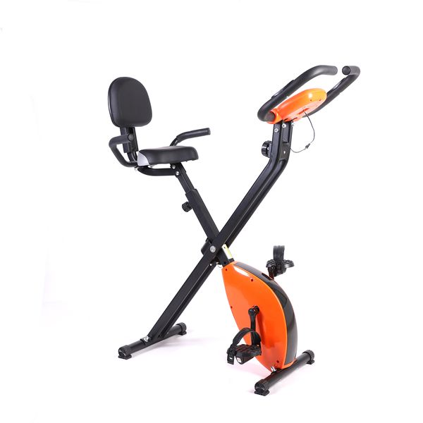 Sports Indoor Stationary Cardio Exercise Bike - Black and Orange