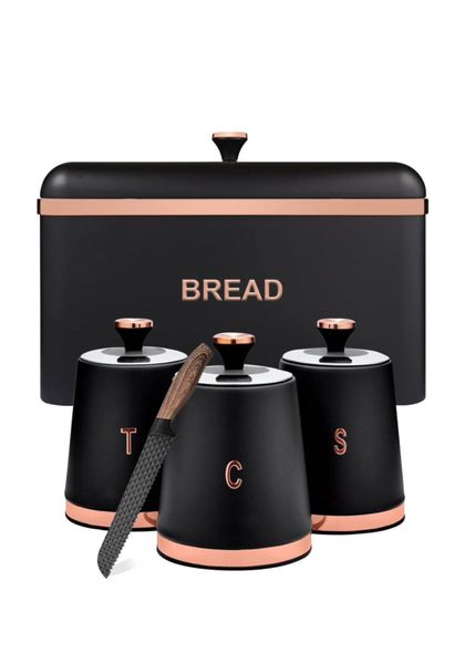 Breadn-Bin and Canisters Set - 4 Piece