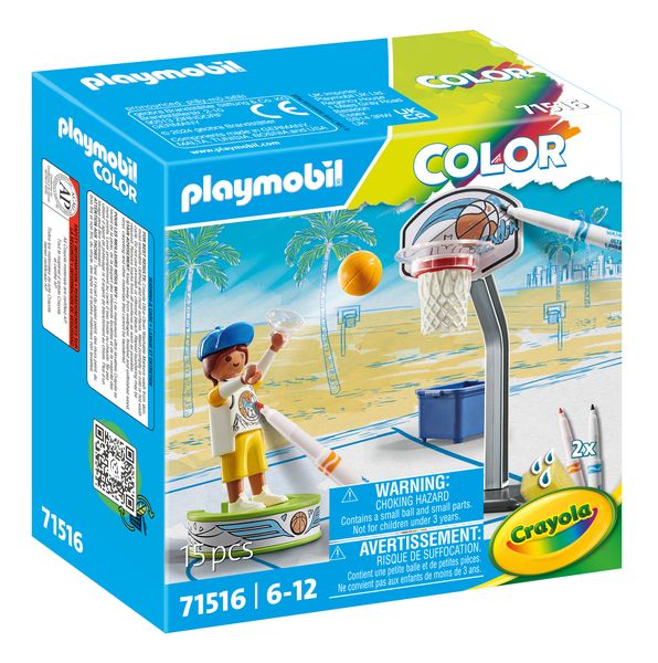 Playmobil Color Crayola - Basketball Player (15 Pieces)