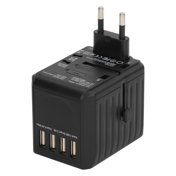 International Travel Adapter USB C Multi Outlets Power Converter