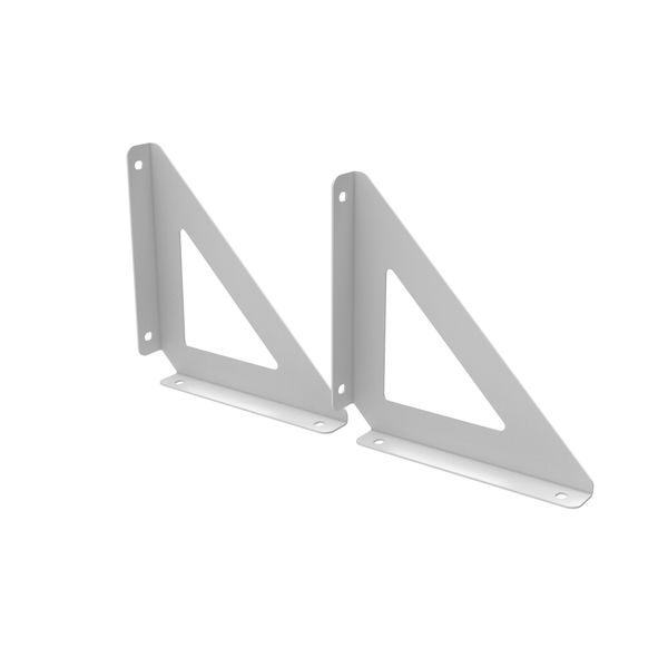 010Products Wall Mount White Shelf Bracket Set for Living Room/ Bathroom/ Bedroom/ Kitchen-6 Inch - 2 Pack