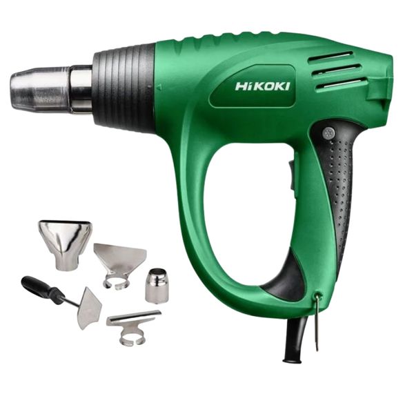 HiKOKI - Corded Heat Gun (2000W) with Nozzle Set &amp; Scraper in Carry Case