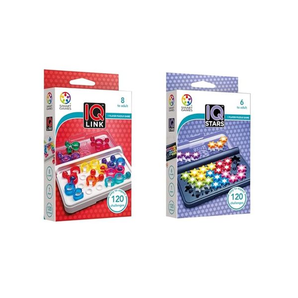 SmartGames IQ Logic Bundle: IQ Link &amp; IQ Stars (2-Pack)