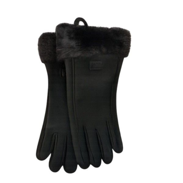 Women's Winter Touchscreen Gloves with Faux Fur Cuffs