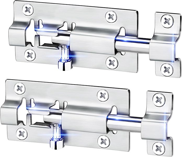 Two Stainless Steel Sliding Pin Locks