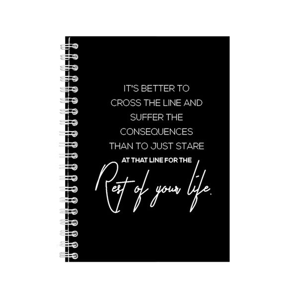 Line A5 Notebook Spiral Lined Motivational Sayings Graphic Notepad Gift 160