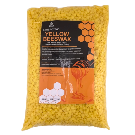 Synergy360 Pure Yellow Beeswax Pellets - Cosmetic Grade 500g Image