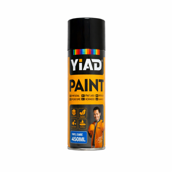 59853 YIAD Spray Paint 450ML Metallic Black