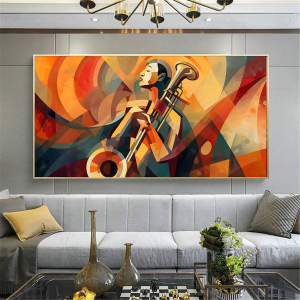 Canvas Wall Decor - Colourful Jazz Abstract - 0413