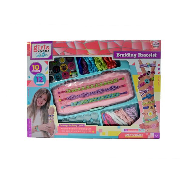 Kids Braiding Bracelet DIY Kit Jewelry Making Woven Kit With Braiding Loom