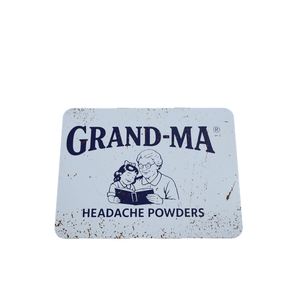 Grand-Ma Headache Powders Vintage Mouse Pad - Nostalgic South African Gift