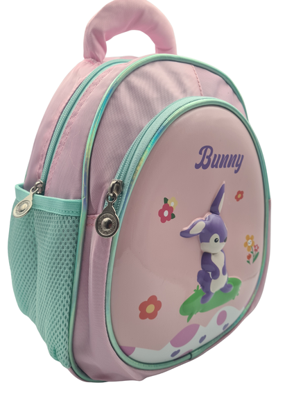 Toddler &amp; Preschool School Bag Backpack with 3D Bunny Design - Pink