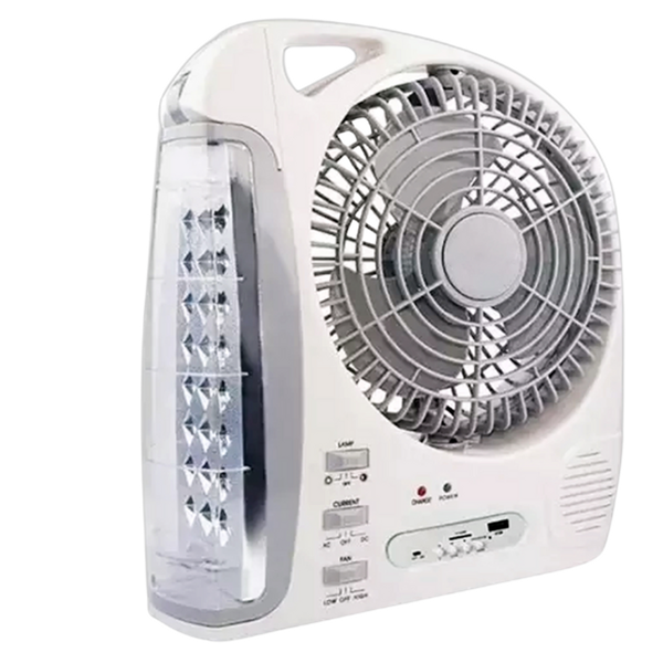 6 in1 Rechargeable Fan with Led Lamp