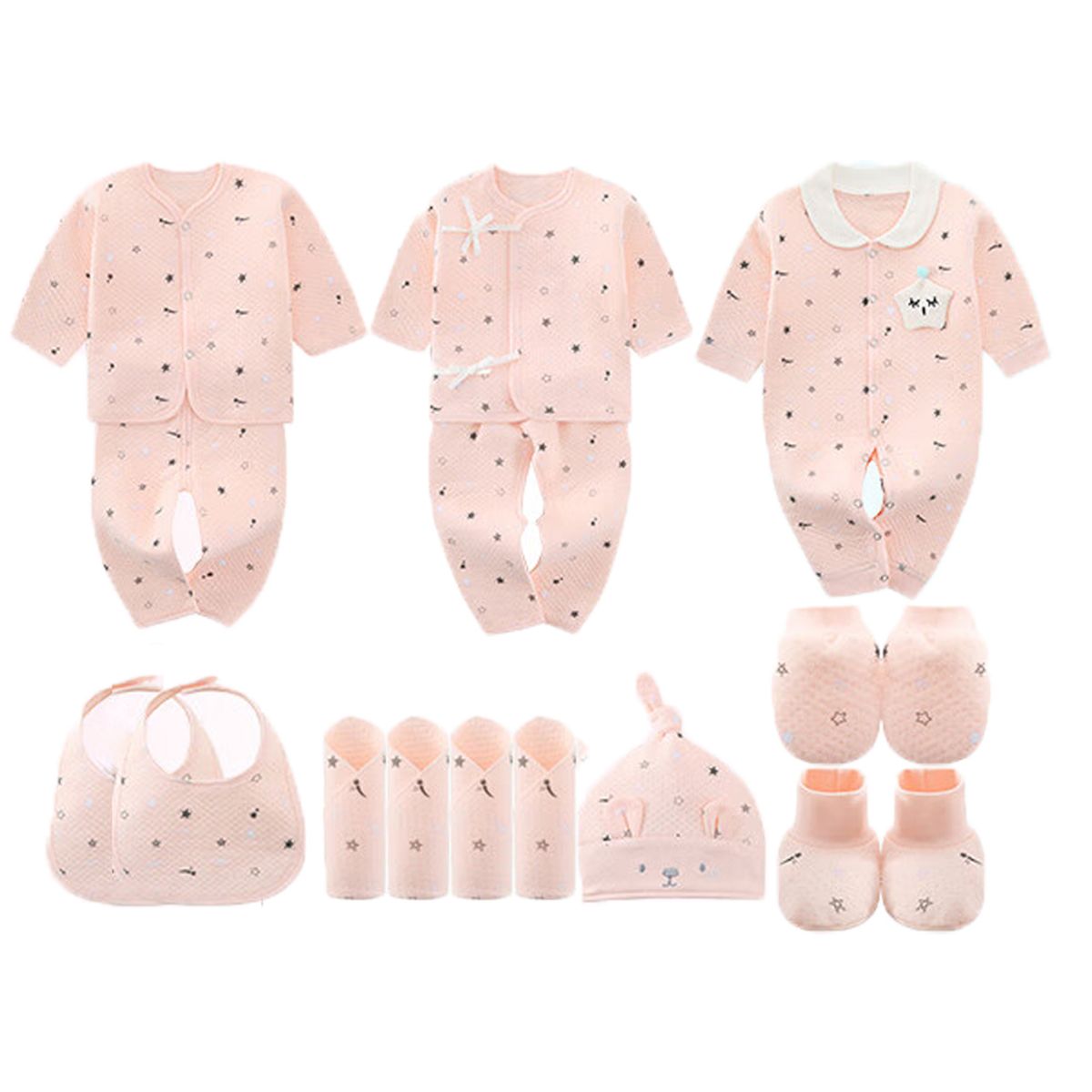 New Born 5 Piece Set For Summer  In Blended Stuff Green Color main image 1