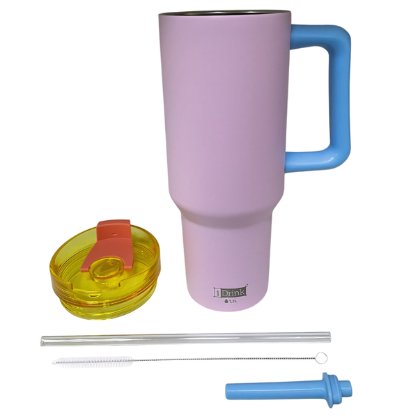 1.2 Litre Triple-Walled Thermal Tumbler- Pink, Blue, &amp; Yellow