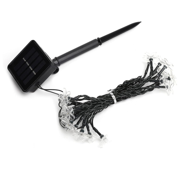 5m - 20 LED Blossom Solar Powered Fairy Lights 8 Modes