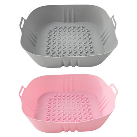 2 Pack - Square Silicone Air Fryer Liner Reusable Air Fryer Basket for 4-6L Image