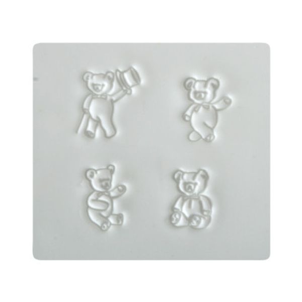 Embosser Bears Cake Fontant Cutting Tool Cute Top Hat Sit Dance Decoration