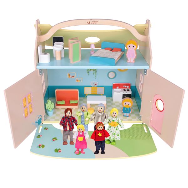 Classic World Modern Dream House with Family Figurines