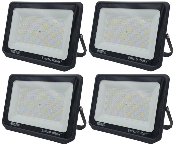 Hello Today LED Flood Light 200W 18000lm IP65 Rated - 4 Pack