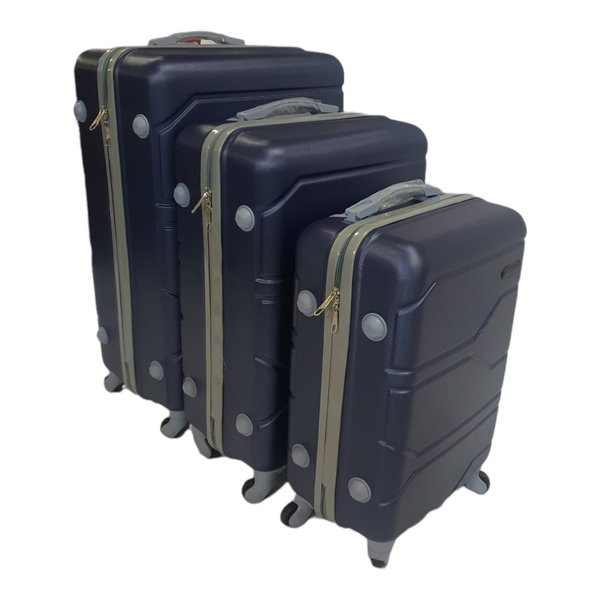 Acesa Hard Shell Suitcase, TNO-Type, Set 3 Piece - Navy