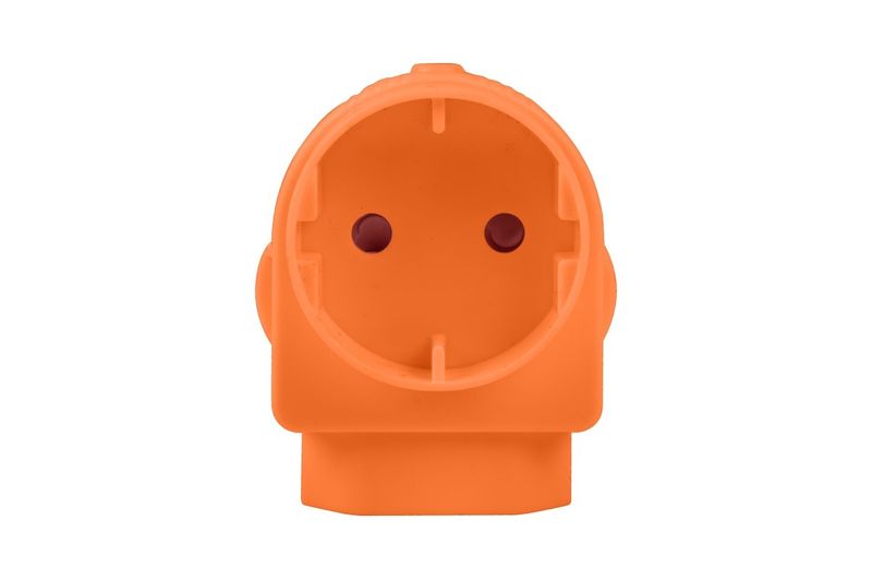 Electricmate SchukoEuro Adaptor Loose Orange