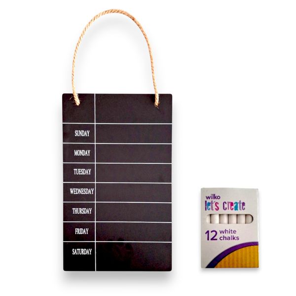 Chalkboard Week Planner and Chalk set