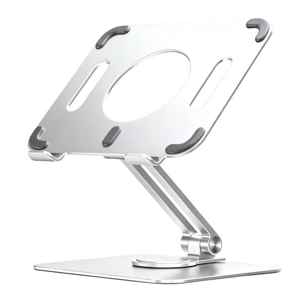 Tablet Stand Aluminium Fully Adjustable Docking Station Silver
