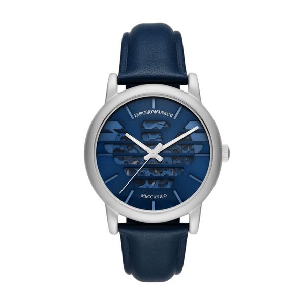Armani Luigi Mens Blue Leather Watch-AR60030