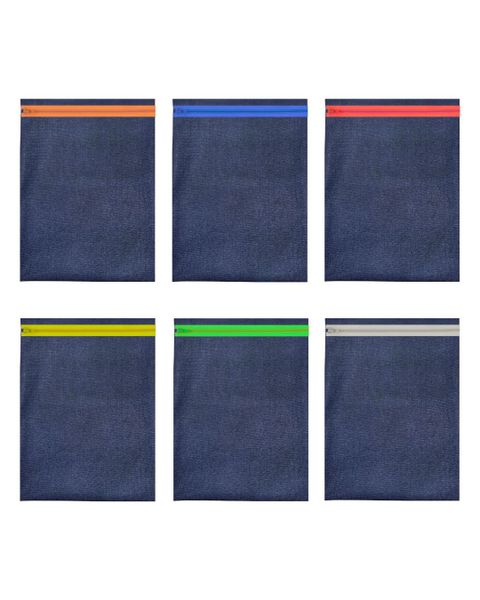 Denim Book Bags - 6 Pack