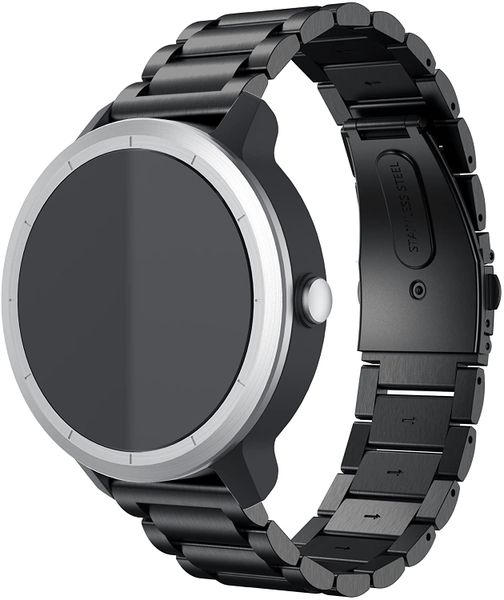 Fabulously Fit Garmin Vivoactive 3 Black Stainless Steel Link Strap