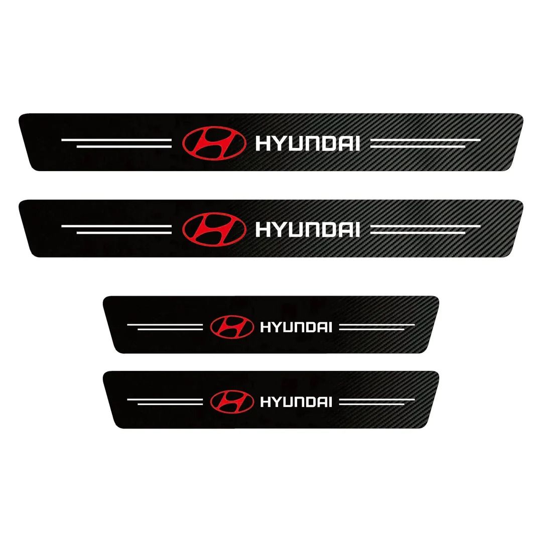 Hyundai Carbon Fibre Vinyl Door Sill Protectors 4 Piece Shop Today 