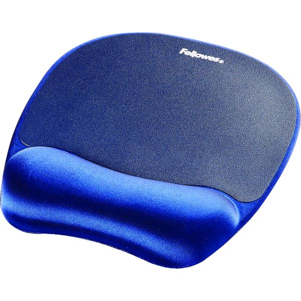 Fellowes Memory Foam Non skid Mousepad Wrist Support (Sapphire)