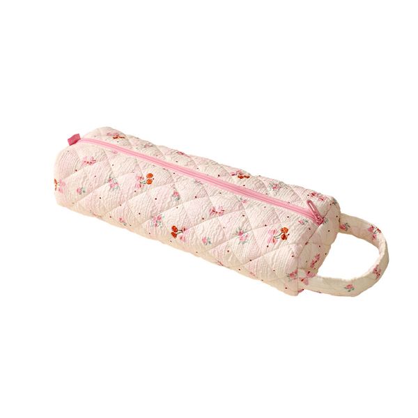 Hair Tools Travel Bag Quilted Cosmetics Toiletry Organizer (Cherry)