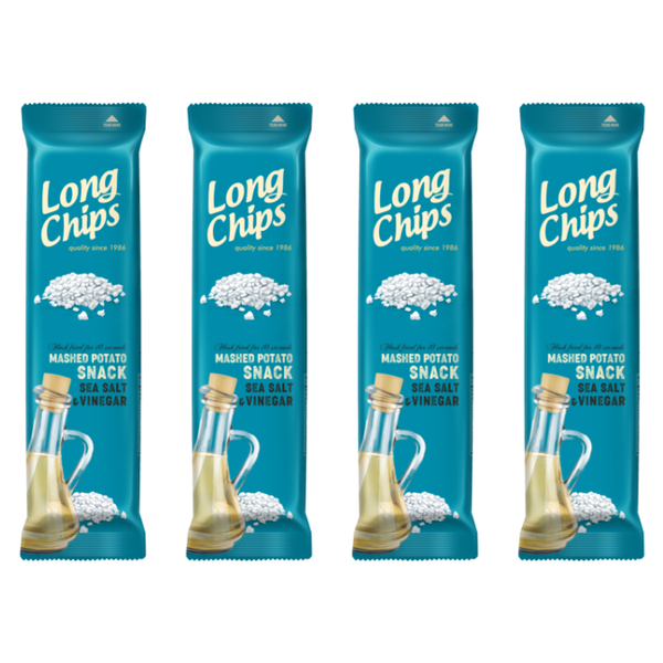 Long Chips - Sea Salt &amp; Vinegar 75g (Pack of 4)