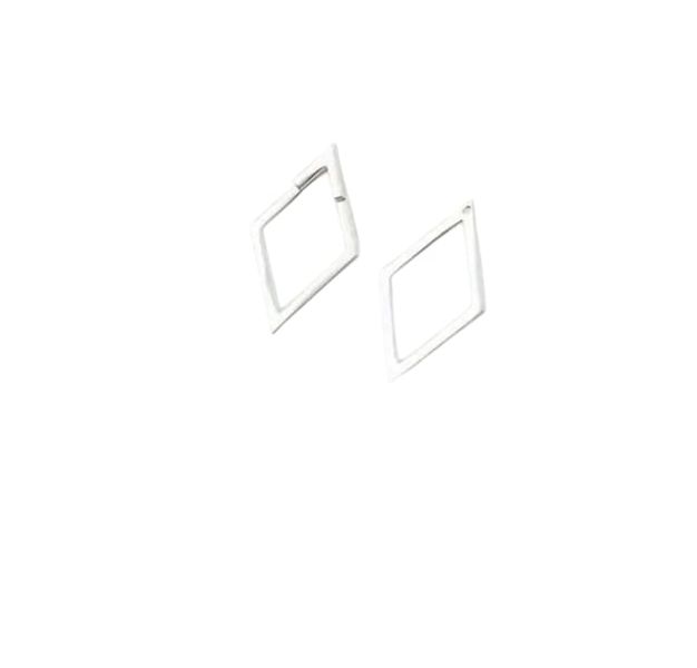 1 Pair Geometric Diamond-Shaped Hoop Earrings