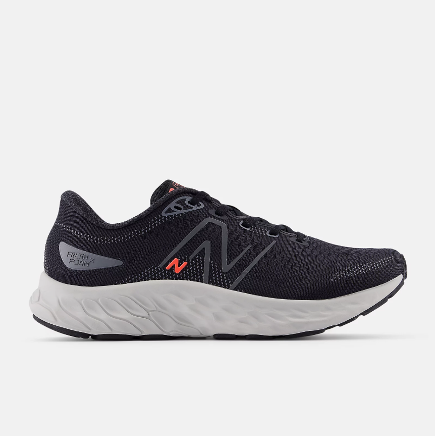 New Balance Men's Fresh Foam Evoz St Road Running Shoes - Black/Grey Matter/Urgent Red