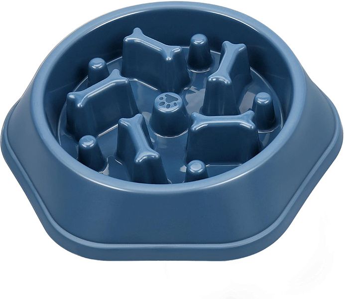 Slow Feeding Dog Bowl - Navy