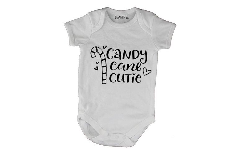 Candy Cane Cutie - Christmas - Short Sleeve - Baby Grow