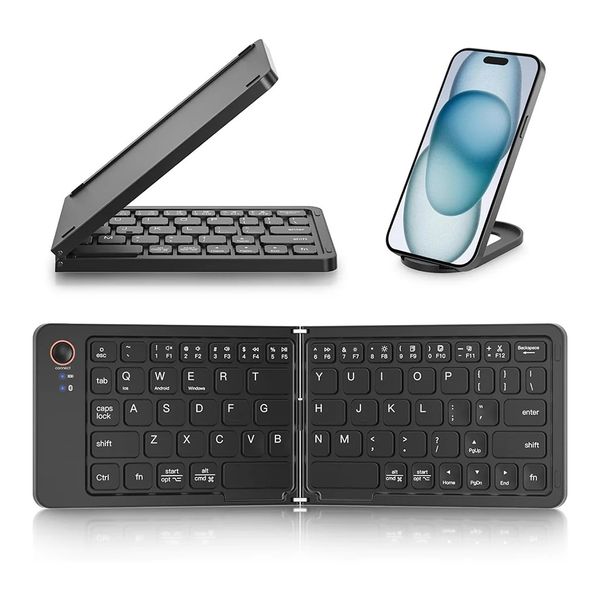 Mini Folding Portable Wireless Bluetooth Multi-Device Foldable Keyboard AW