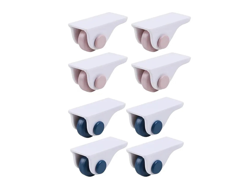 8Pieces Storage Box Roller Wheels for Furniture Household Directional Pulley