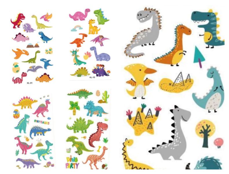 Kids Tattoos Cartoon Range - Dino-Who?