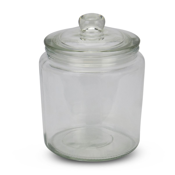 Round Glass Cookie Jar
